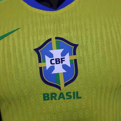 Brazil 2025/26 Home Jersey Player Version - Brazil - Slim Fit