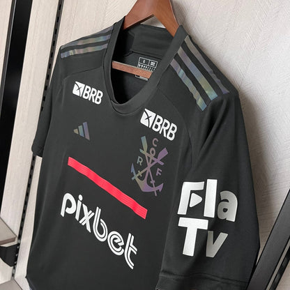 Adidas Flamengo III 23/24 Black (With Sponsors) Jersey