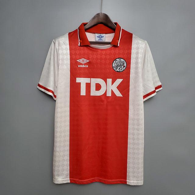 Jersey Ajax Retrô 1990-1992 Red e White - Umbro