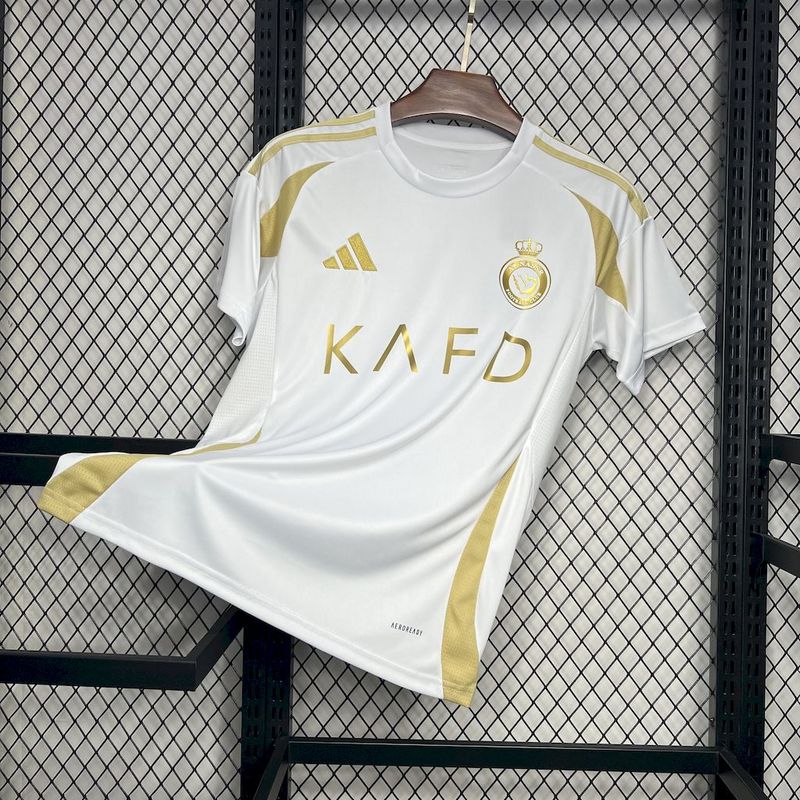 Al-Nassr III 24/25 Fan Version Men's - White and Gold Jersey