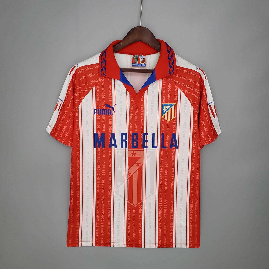 Jersey Atlético de Madrid Retrô 1995/1996 White e Red - Puma