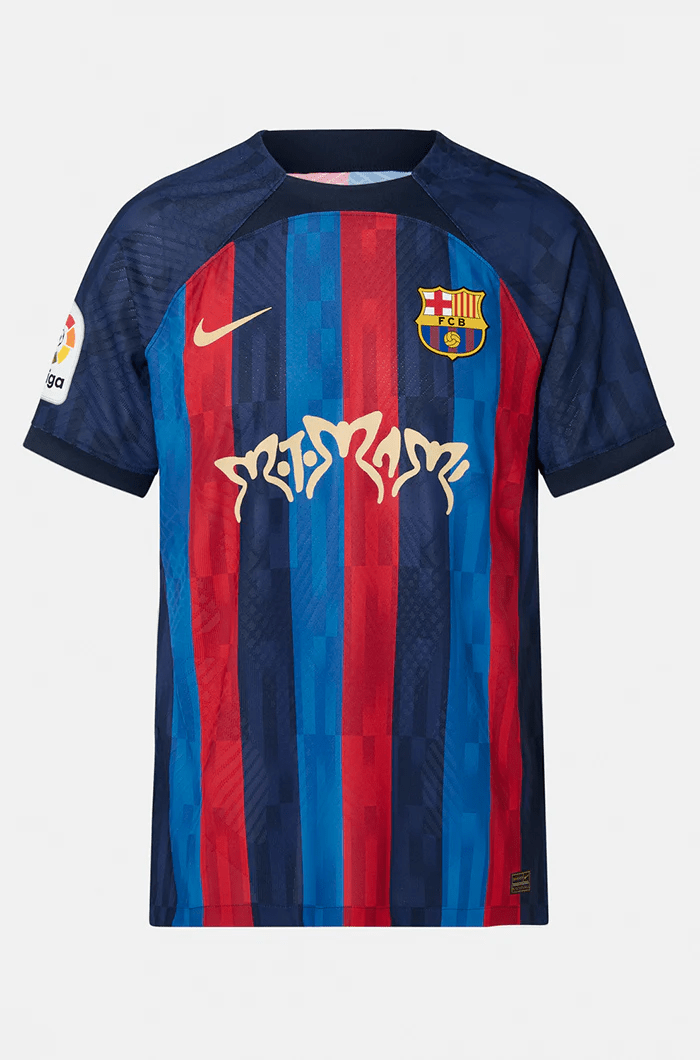 Jersey Barcelona Edition Especial Rosalía Motomami 22/23 Vermelha and Blue Men's