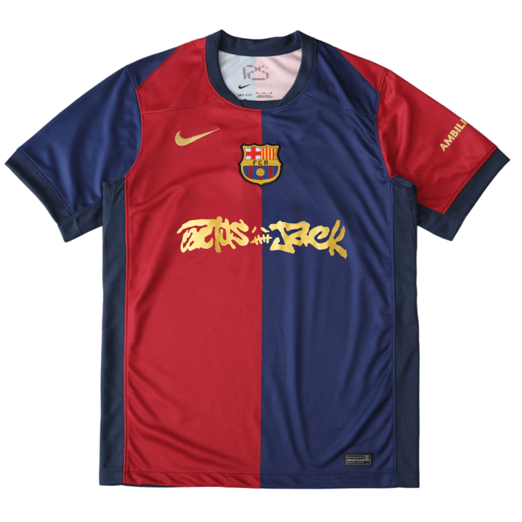 Jersey Barcelona Edition Especial Travis Scott 2025 Vermelha and Blue Men's