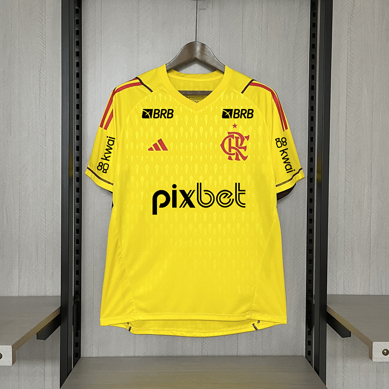 Jersey de Goalkeeper Flamengo 24/25 - Yellow (com patrocinio)