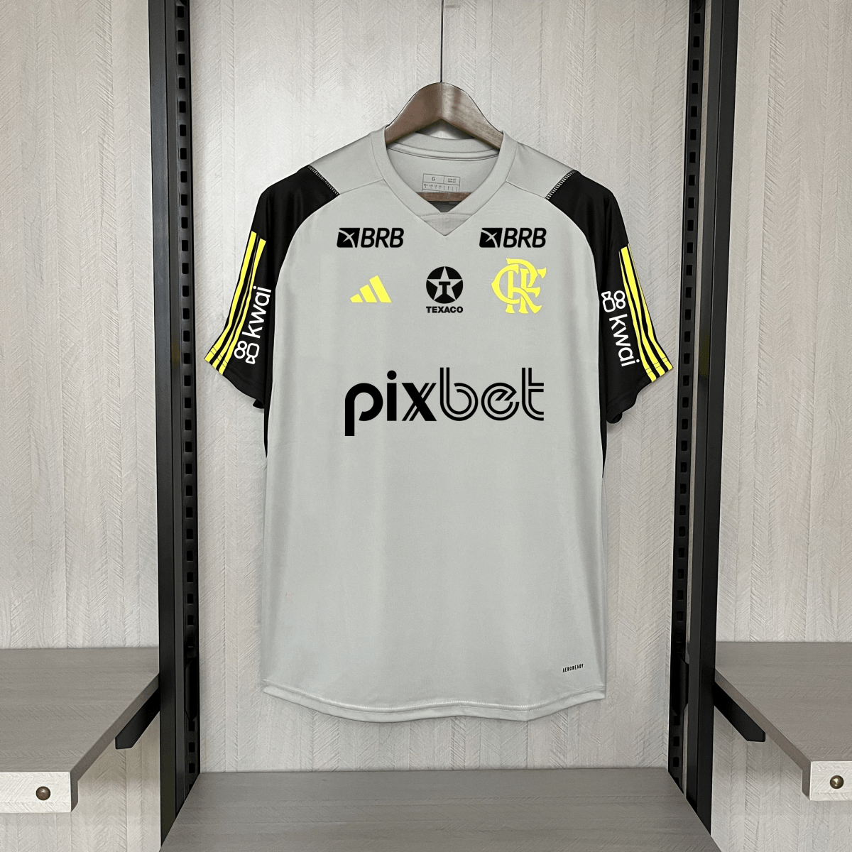 Jersey Flamengo Training 24/25 Cinza(Com patrocinio)