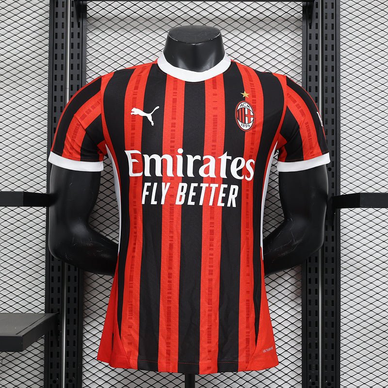 Jersey Milan Titular 24/25 Vermelha+preta