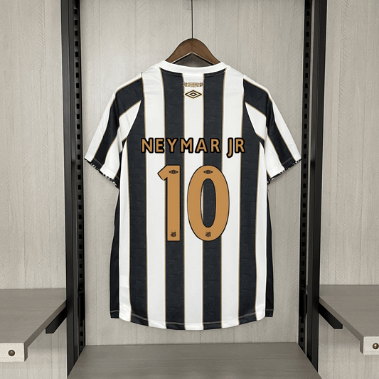 Camisa do Santos 24/25 Preta e Branca (Neymar JR 10 Incluso) - DA Sports Oficial