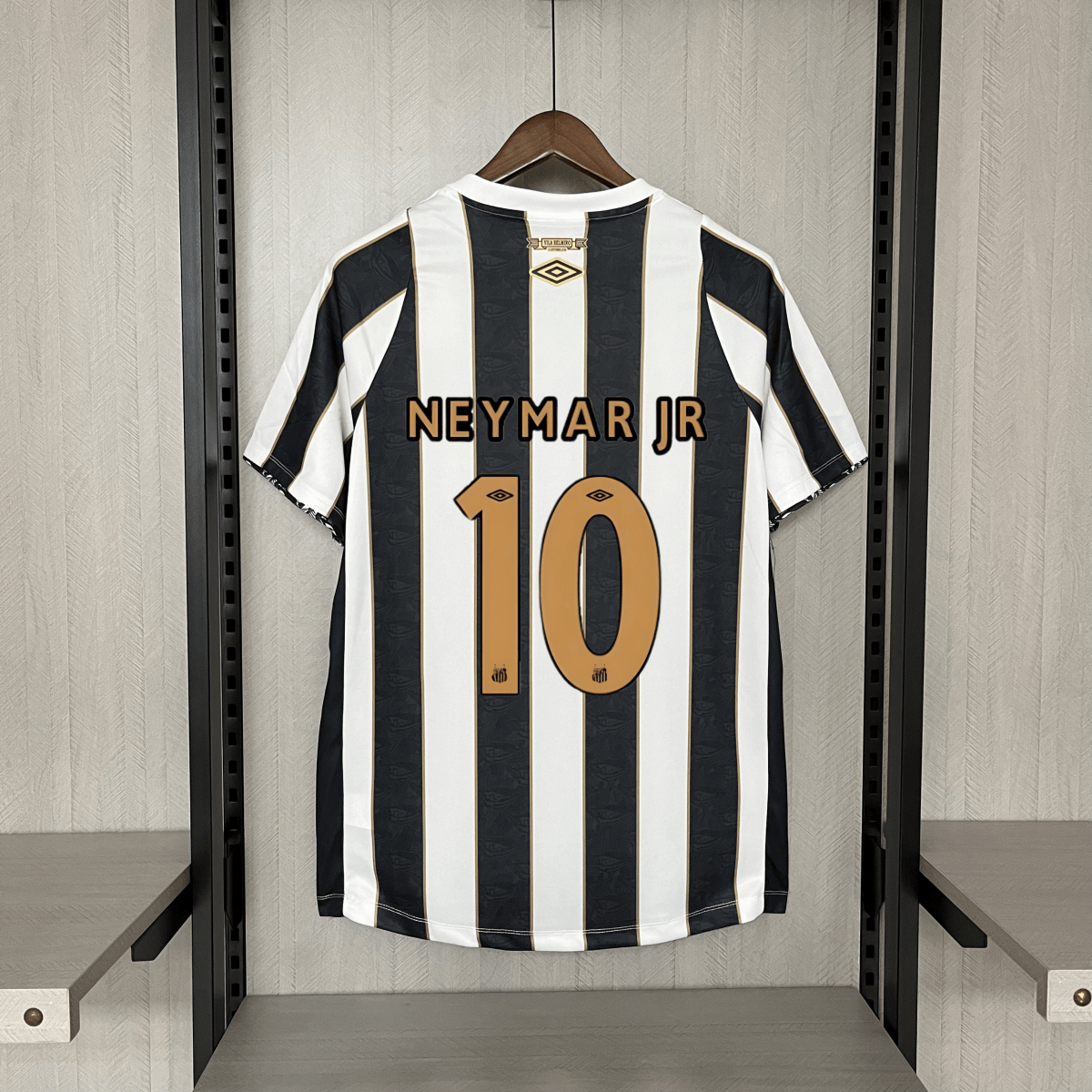 Jersey do Santos 24/25 Black e White (Neymar JR 10 Incluso)