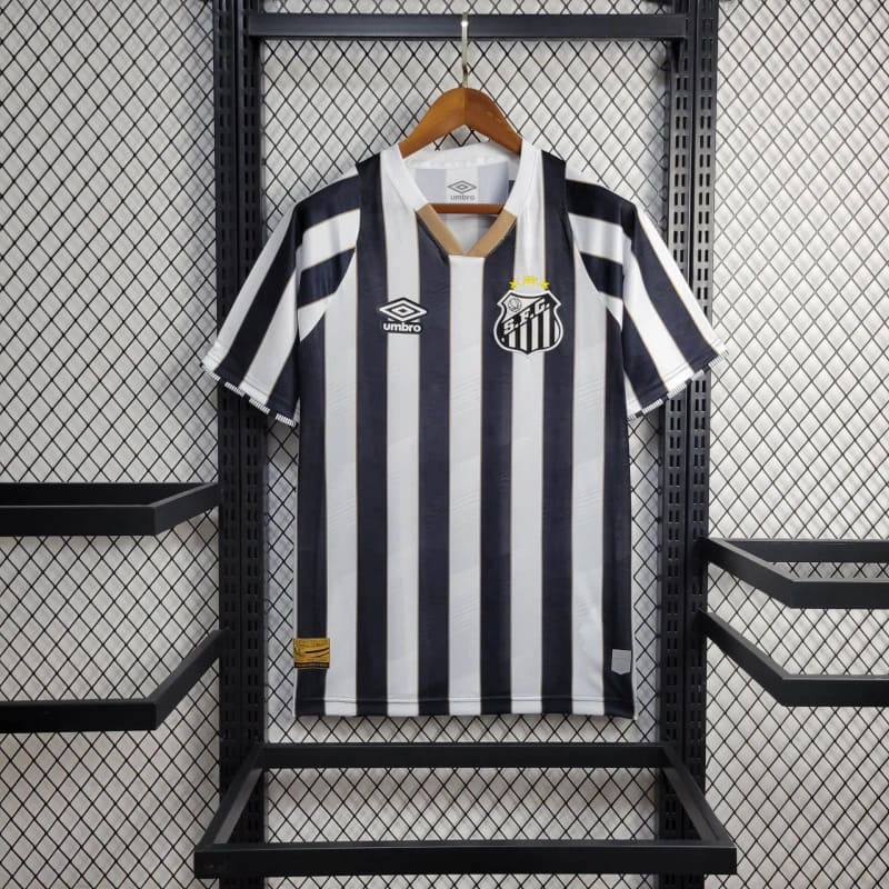 Jersey do Santos Home 24/25 Black e White