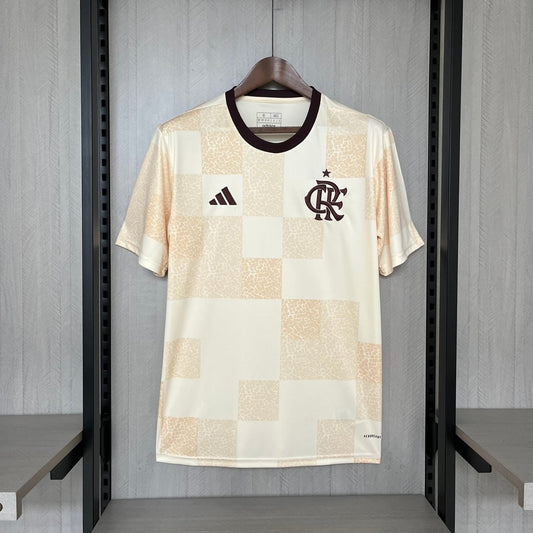 Camisa Flamengo 24/25 Adidas Pre Jogo Masculina - Bege - DA Sports Oficial