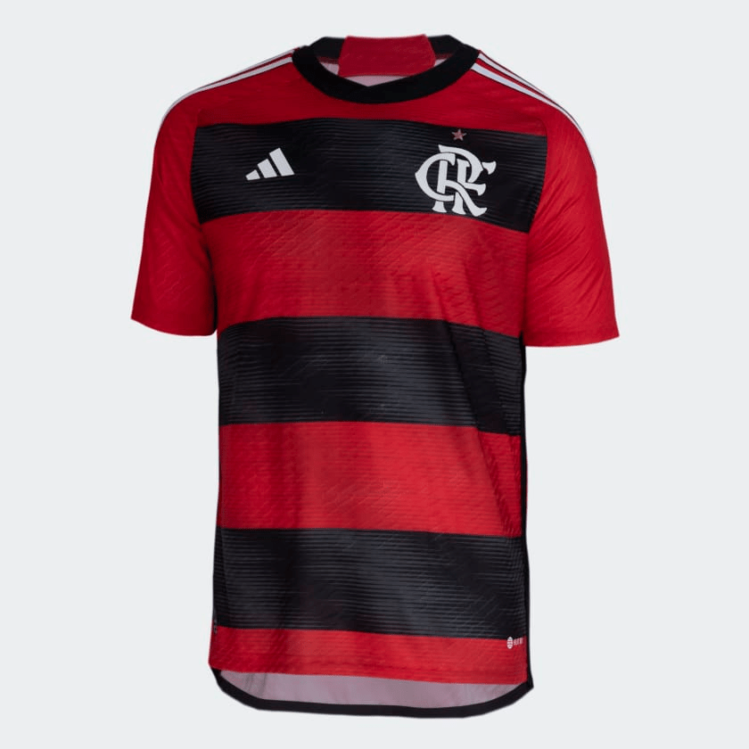 Jersey Flamengo Home 23/24 s/n° Fan Version Adidas Men's - Red+Black