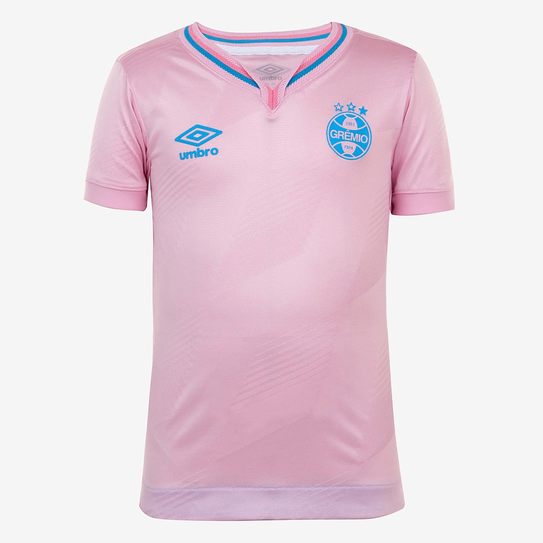 Jersey Grêmio Juvenil Outubro Rosa 24/25 s/n° Fan Version Umbro - Rosa+Blue