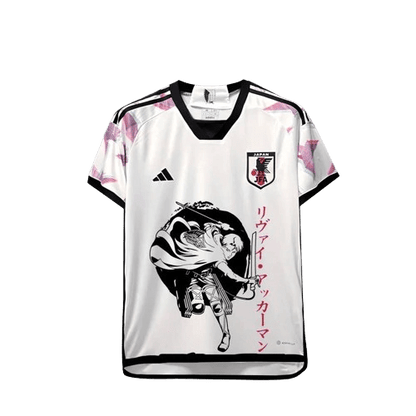 Camisa Japão Anime Attack on titan Levi 24/25 - Torcedor Masculina - Branco com detalhes em Preto - DA Sports Oficial