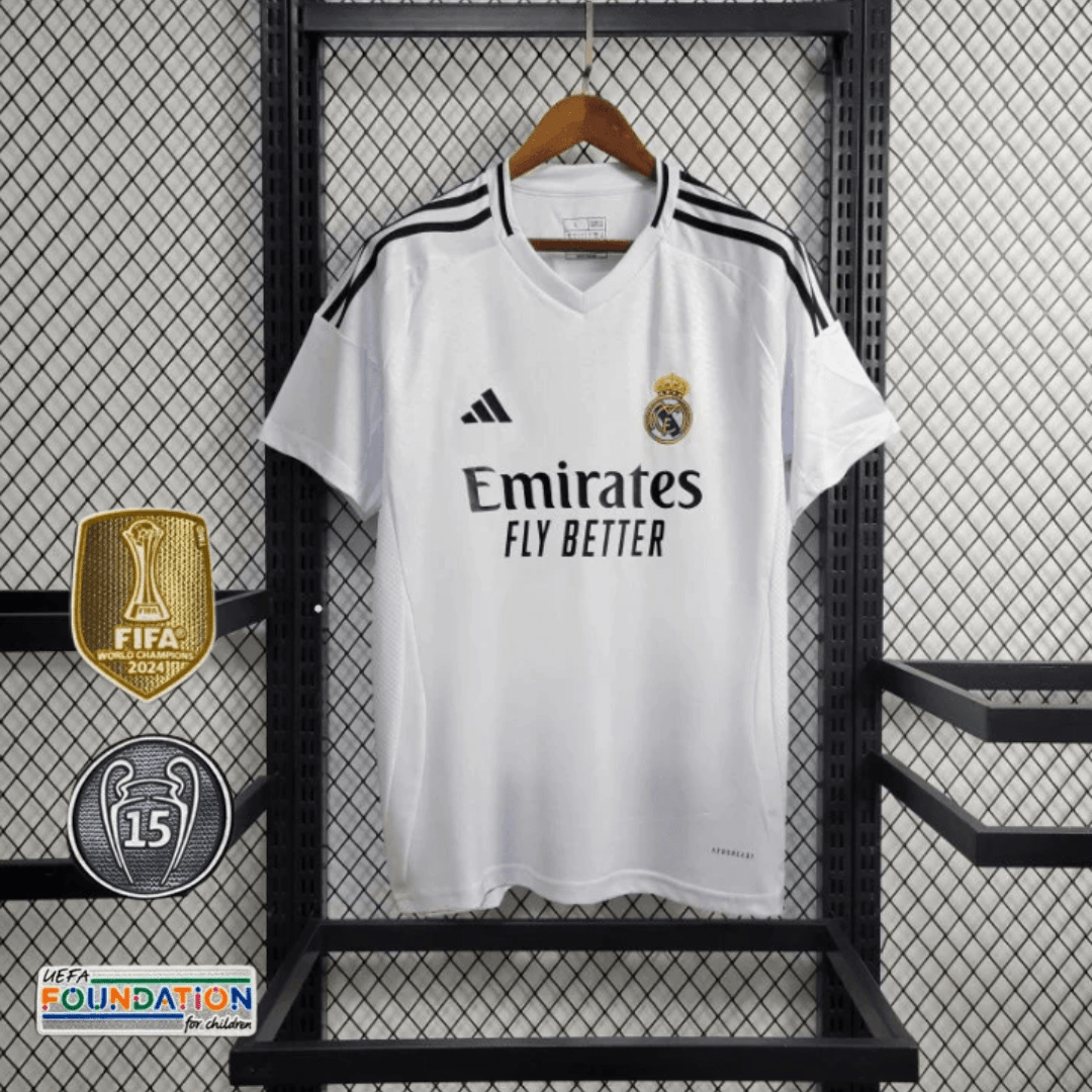 Jersey l Real Madrid 24/25 Adidas C/ Todos patchs UCL 15