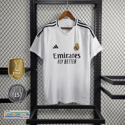 Jersey l Real Madrid 24/25 Adidas C/ Todos patchs UCL 15