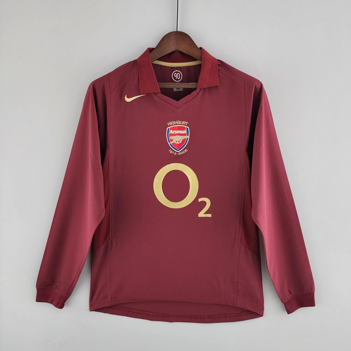 Jersey Manga Longa Arsenal 05/06 Nike - Bordo