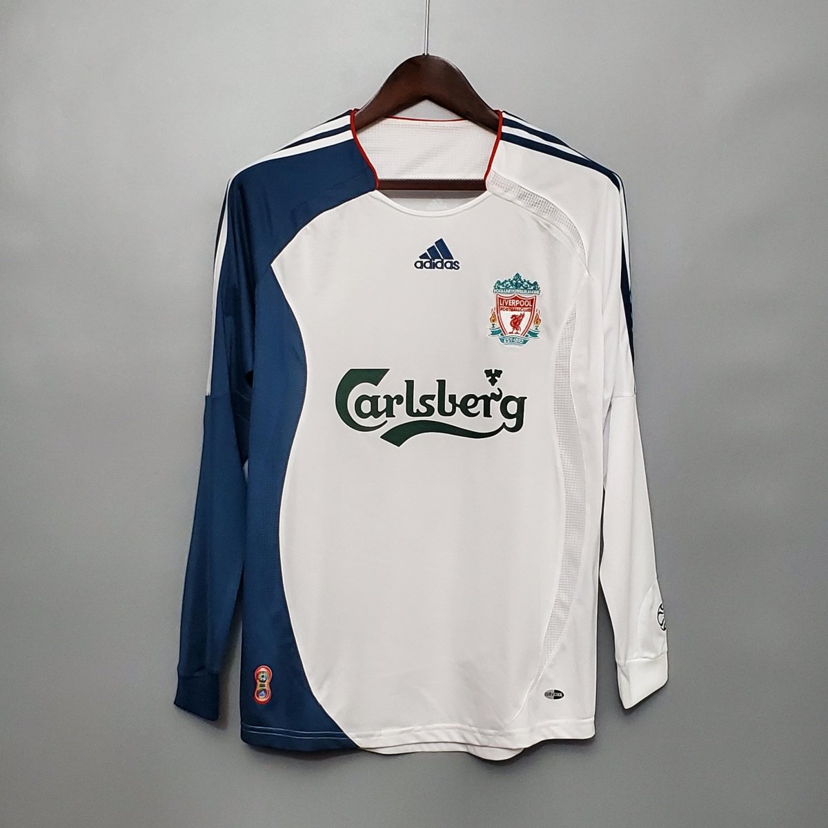 Jersey Manga Longa Liverpool 06/07 Adidas - White