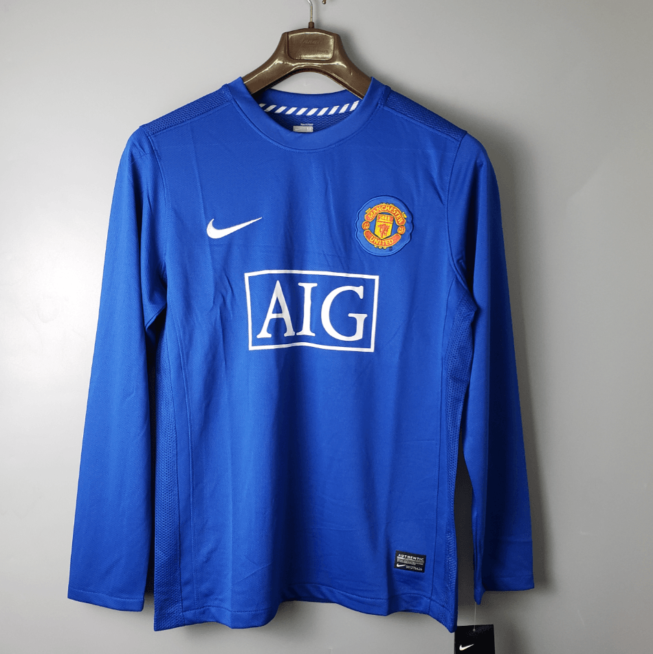 Jersey Manga Longa Manchester United 07/08 Nike - Blue