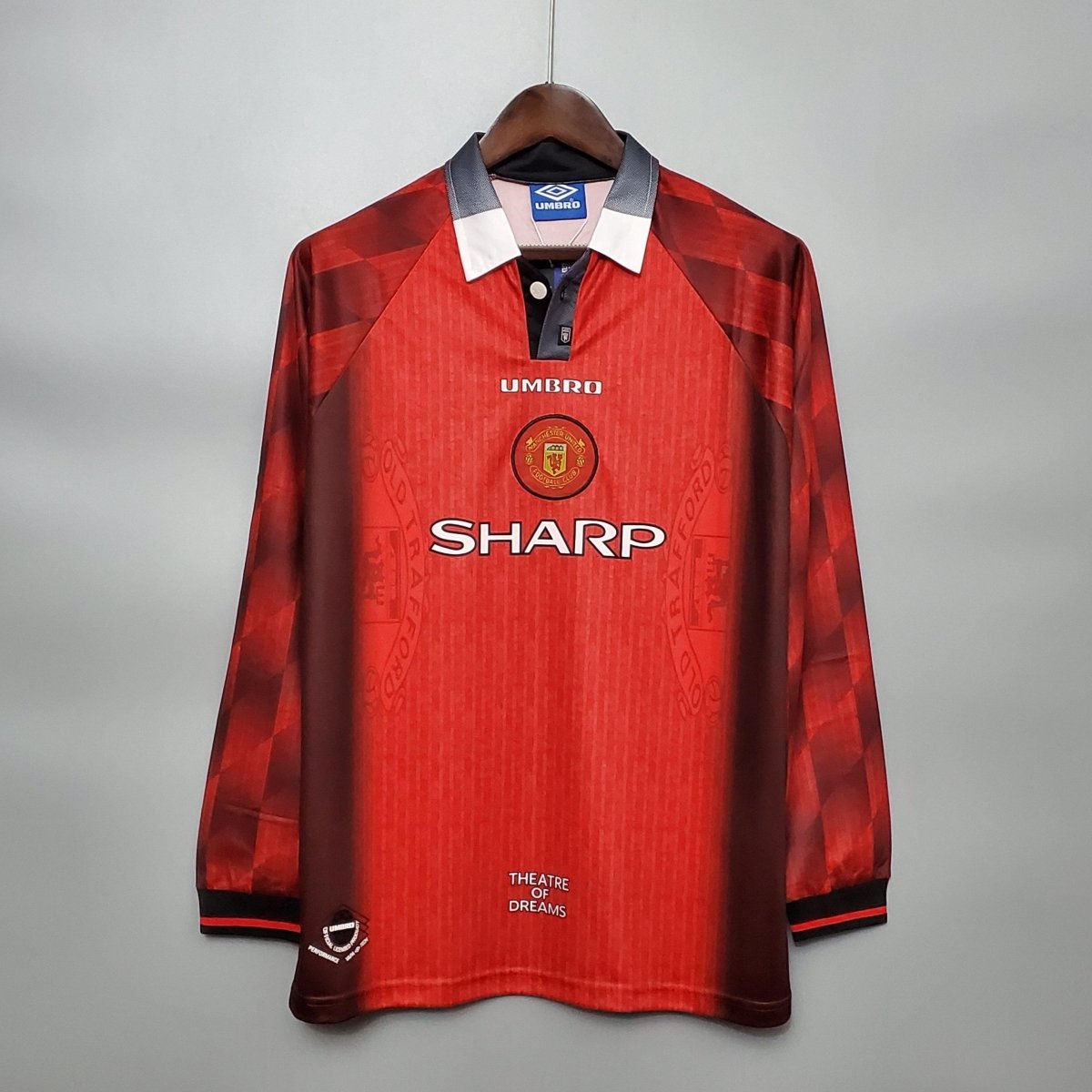 Jersey Manga Longa Manchester United 1996 Umbro - Red