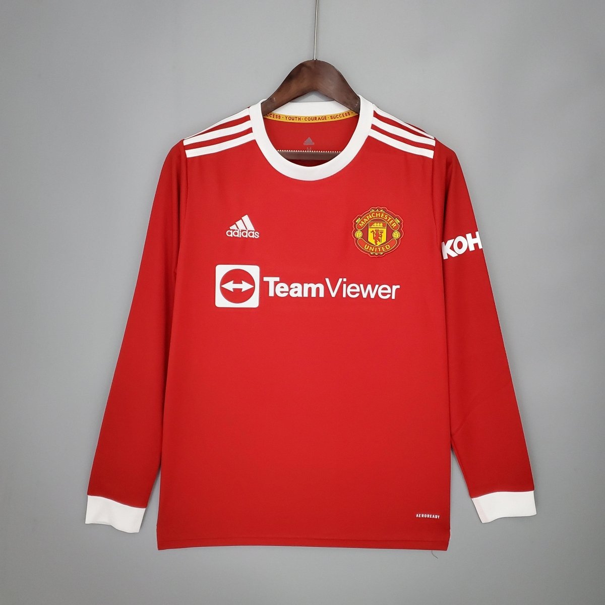 Jersey Manga Longa Manchester United 21/22 Adidas - Red