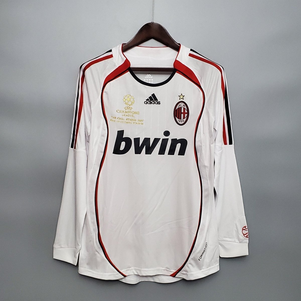 Jersey Manga Longa Milan Champions League 06/07 Adidas - White