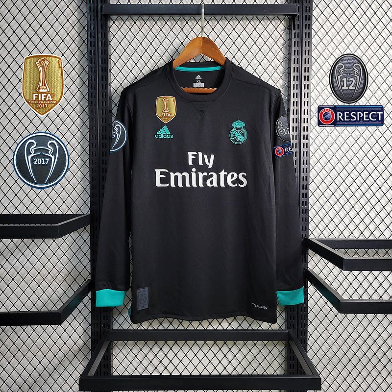Jersey Long Sleeve Real Madrid 17-18 Com patchs