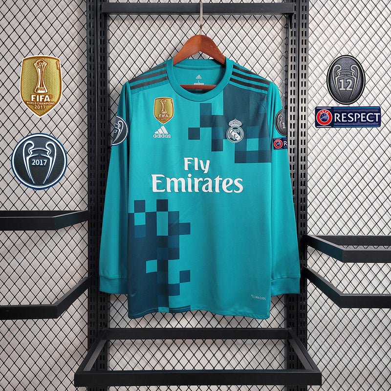 Jersey Long Sleeve Real Madrid 17-18 Com patchs