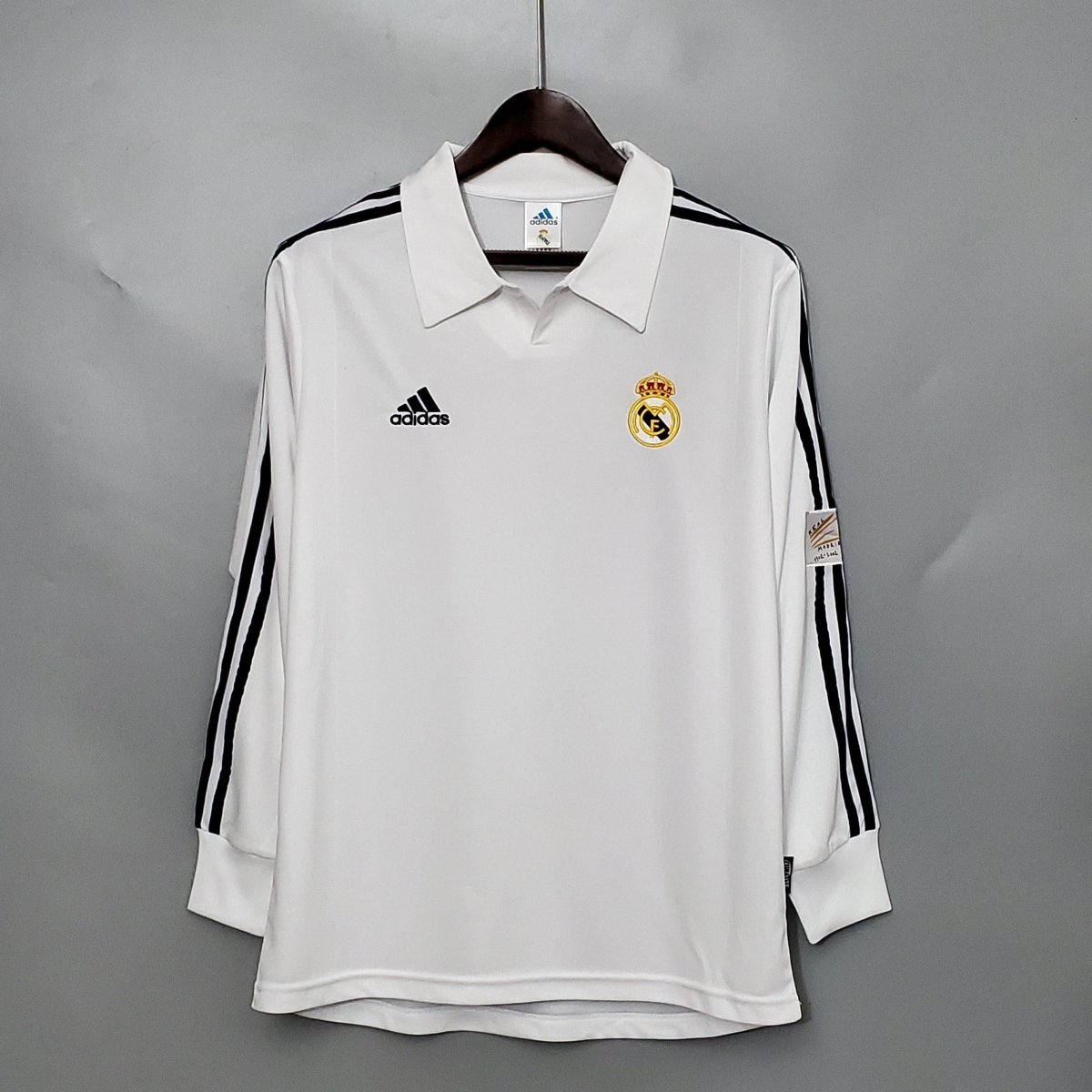 Jersey Manga Longa Real Madrid 2002 Adidas - White