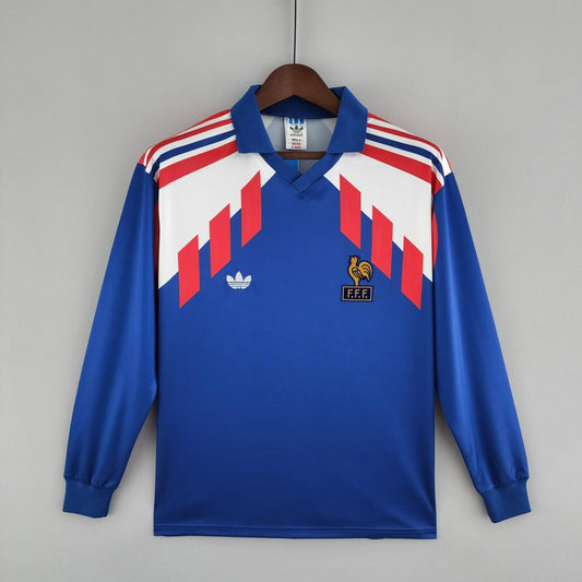 Jersey Long Sleeve Seleção France 88/90 Adidas - Blue