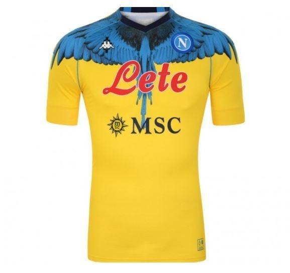 Jersey Napoli 21/22 Kappa x Marcelo Burlon - Yellow