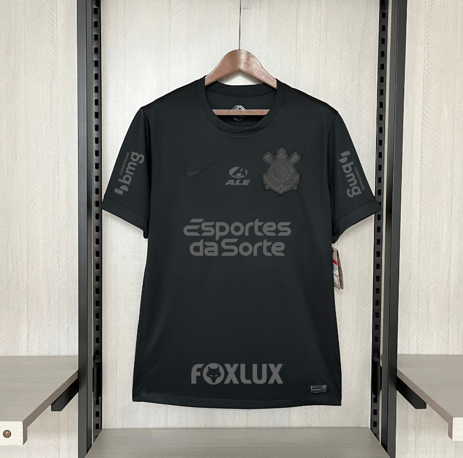 Nike Corinthians Away 24/25 - Black (With All Sponsors) Jersey