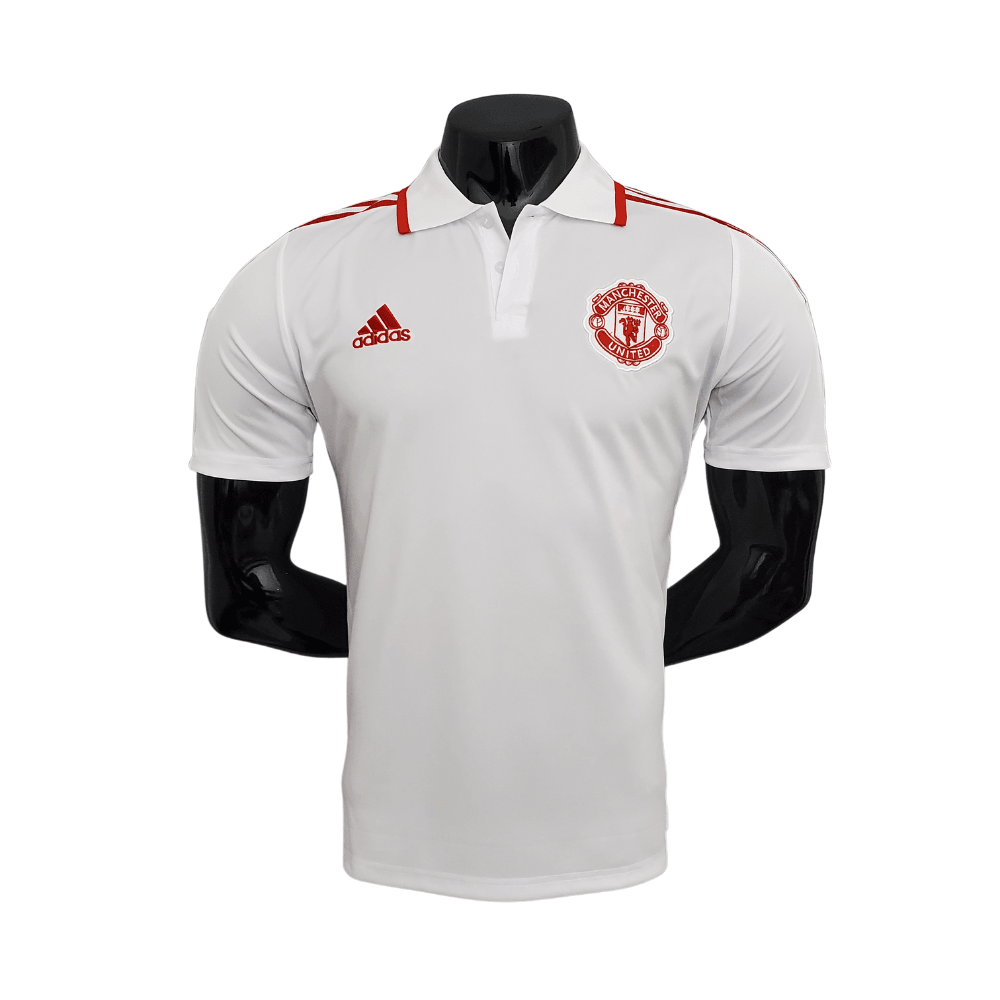 Polo Jersey Manchester United White - Men's