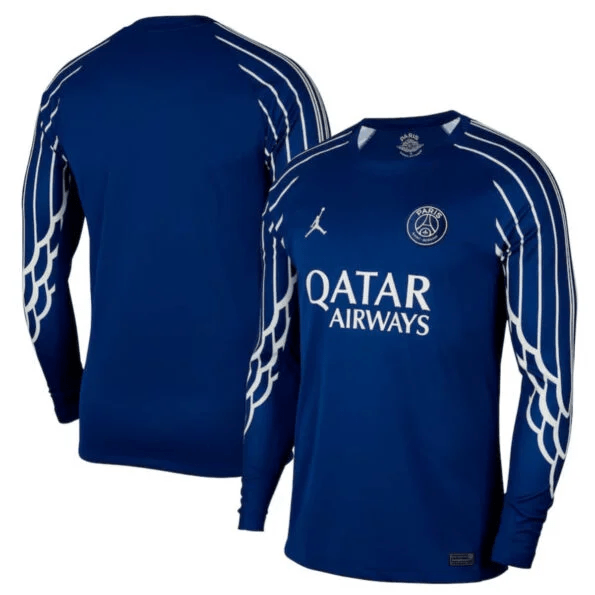 Jersey PSG Jordan Blue 2024/25 Fourth IV Manga Longa
