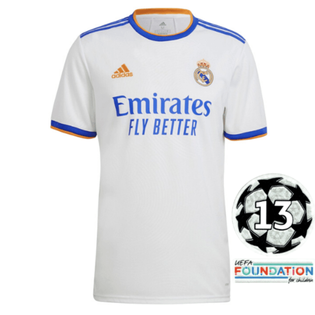 Jersey Real Madrid I [UEFA Champions League] 21/22 Adidas - White