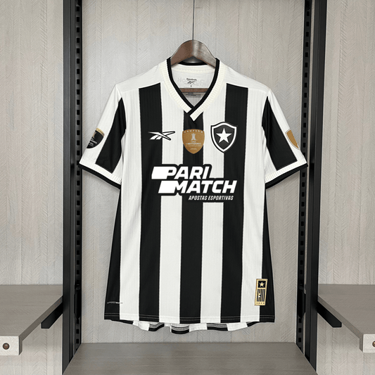 Jersey Reebok Botafogo 24/25 Home - Preta and Branca (Com todos patrocinadores)