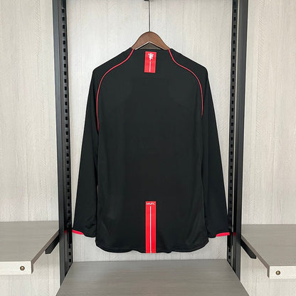 Jersey Retrô Away Away do Manchester United 2007 Black - Manga Longa