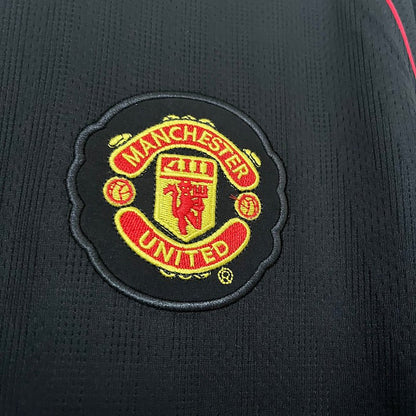 Jersey Retrô Away Away do Manchester United 2007 Black - Manga Longa