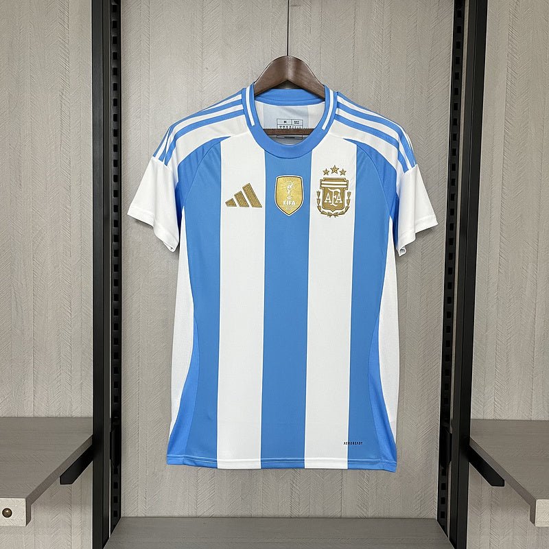 Jersey Seleção Argentina Home 2024/25 + Patch Champion - Branca and Blue