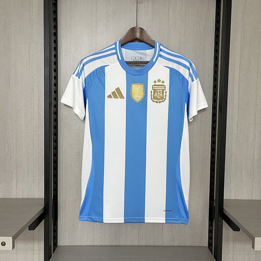 Jersey Seleção Argentina Home 2024/25 + Patch Champion - Branca and Blue