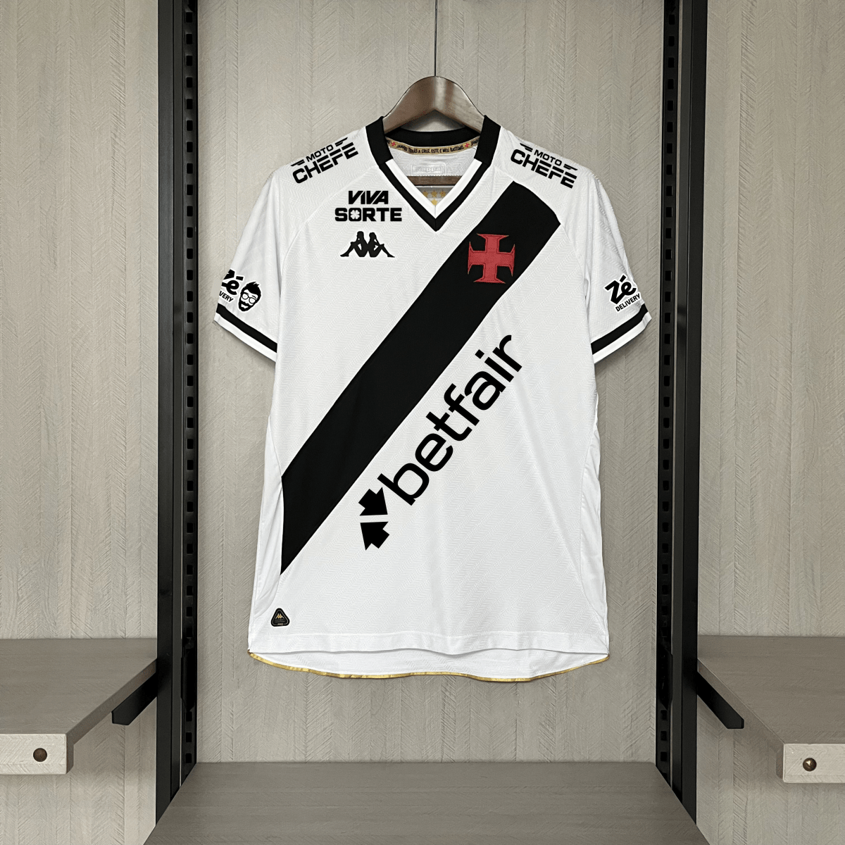 Vasco I 2025 Kappa Men's - White (With All Sponsors) Jersey