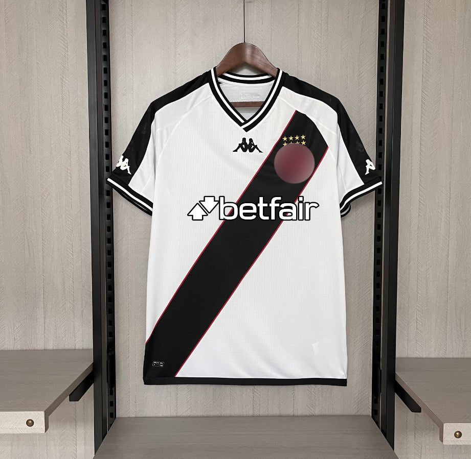 Camisa Vasco I 24/25 Kappa Masculina - Branca (Com todos patrocinadores) - DA Sports Oficial