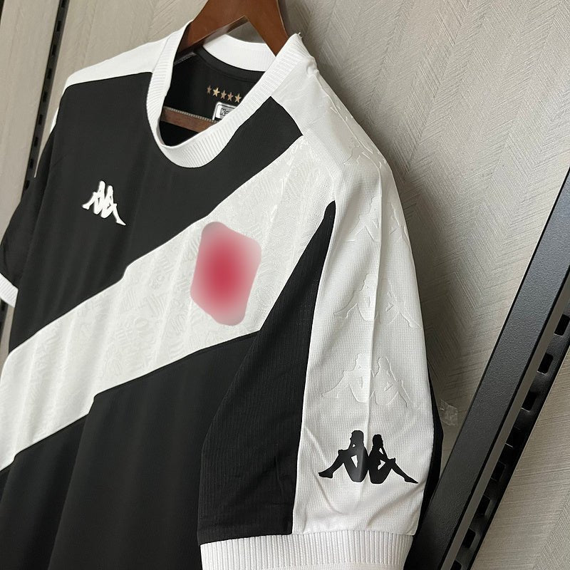 Camisa Vasco I 24/25 Kappa - Preto+Branco - (Feminina) - DA Sports Oficial