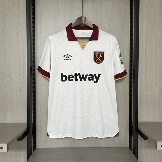 Jersey West Ham Third 24/25 Branca and Grená Fan Version Men's Umbro