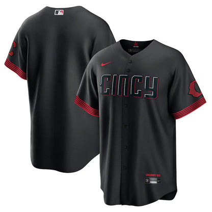 Jersey MLB Cincinnati Reds Connect City Fan Version Men's Black