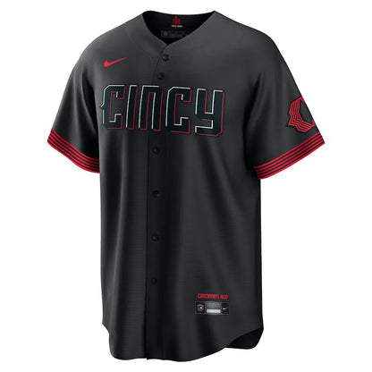 Jersey MLB Cincinnati Reds Connect City Fan Version Men's Black