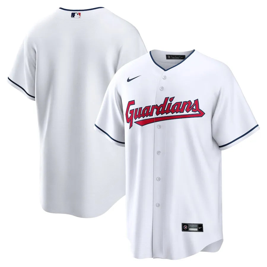 Jersey MLB Cleveland Guardians White Home Fan Version Men's White