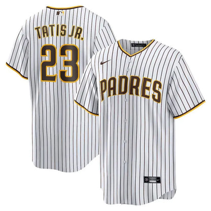 Jersey MLB San Diego Padres Home Fan Version Men's Striped Striped White Tatis Jr. 23