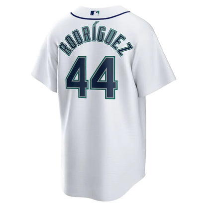 Jersey MLB Seattle Mariners Home Fan Version Men's White Julio Rodriguez 44