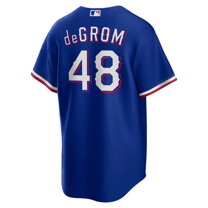 Jersey MLB Texas Rangers II Fan Version Men's Blue Jacob deGrom 48