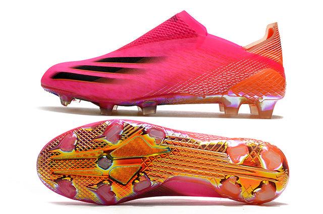 Chuteira Campo Adidas X Ghosted FG Rosa/Orange